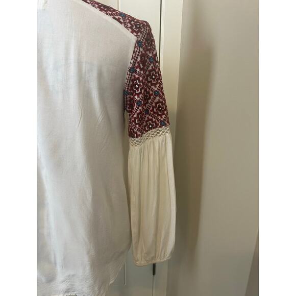 Altar’d State Bohemian Peasant Long Sleeve Embroidered Blouse Size M - Picture 6 of 9